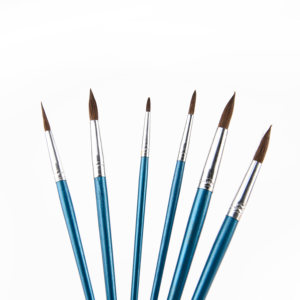 6 pièces Perle Bleu Poignée Brosse à Cheveux <span class=keywords><strong>En</strong></span> Nylon Crochet <span class=keywords><strong>Ligne</strong></span> Brosse <span class=keywords><strong>Aquarelle</strong></span> Peinture Brosse à Outils Ensemble - Product Image 5