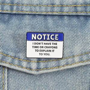 Broches en alliage de zinc moulé, vente en gros, citation « Je n'ai pas le temps », crayons pour expliquer, badges de revers, bijoux, cadeaux - Product Image 2