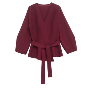 <span class=keywords><strong>Cardigan</strong></span> da Donna <span class=keywords><strong>con</strong></span> Scollo a V e <span class=keywords><strong>Cintura</strong></span>, Top in Maglia <span class=keywords><strong>con</strong></span> Spalline Imbottite, Moda - Product Image 5