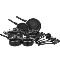 Ensemble de casseroles et poêles antiadhésives de cuisine, 13 pièces, avec logo personnalisé, vente en gros