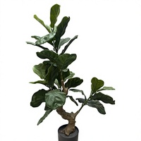 Plante Artificielle Ficus Lyrata Stylisée Tendance 2026, Imperméable et Durable en Plastique, Idéale pour Mariages