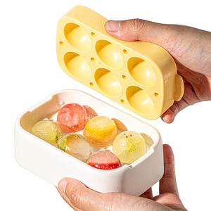 Molde de silicona cuadrado reutilizable y ecológico de 6 capacidades para cubitos de hielo, modelo manual DL-B608, marca DL, venta al por mayor - Product Image 1