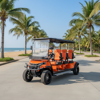 Voiturette de golf électrique personnalisée Rainbow 6 places avec batterie au lithium 72V et moteur 5kw certifiée DOT pour les terrains de golf et les clubs
