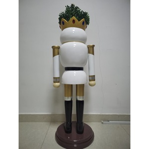 Resin Molded Nutcracker Sculpture Outdoor <b>Christmas</b> Decoration Floor Mount Durable Traditional <b>Figure</b> - Product Image 2