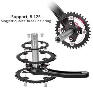 Pédalier VTT OEM/ODM <span class=keywords><strong>SLX</strong></span> 104/64 BCD en alliage d'aluminium 170mm manivelle intégrée manivelle <span class=keywords><strong>double</strong></span>/triple vitesse avec BB - Product Image 5