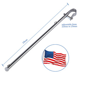 Stainless Steel Boat Flagpole Bracket For <b>Yacht</b> Marine Hardware Replacement Part - Product Image 2