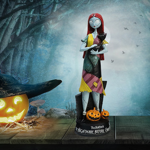 Figurines en résine Jack Skellington et Sally, décoration d'Halloween, ornement de bureau intérieur, 10x7.5x30cm, 9.5x7.5x30cm, 10x9x31cm - Product Image 3