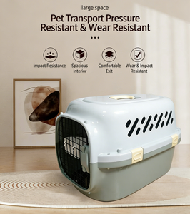 Trasportino da Viaggio Portatile e Resistente in Plastica Approvato dalle Compagnie Aeree per Gatti e Cani - Product Image 4