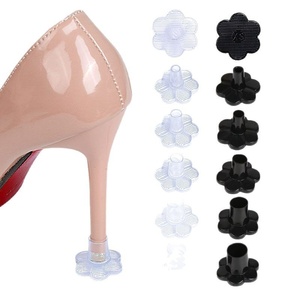 Protège-talons silencieux antidérapants et résistants à l'usure à motif floral pour talons fins et hauts, pour la danse latine féminine - Product Image 1