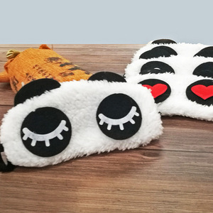 Maschere per occhi <span class=keywords><strong>Panda</strong></span> personalizzate morbide maschere per dormire in peluche con espressioni divertenti - Product Image 3