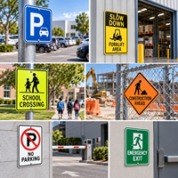 Panneau de signalisation routière en métal durable de qualité industrielle, résistant aux intempéries, pour extérieur, avertissement de stationnement, plaque directionnelle