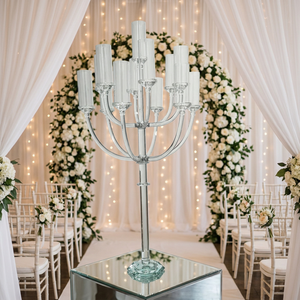 LEDA Wholesale Crystal Candle Holder 13 Arms Clear <b>Tall</b> Crystal Candelabra Glass Wedding <b>Table</b> Centerpiece Decor Candle Holder - Product Image 6