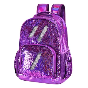 Head backpack Holographic Sequin School Backpack Book bag for Girls Kids Casual Bling Magic Mermaid Book Bag Back Pack