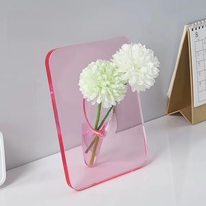 Wholesale Modern <b>Acrylic</b> Photo <b>Frame</b> Vase Hydroponic Decorative Flower for Home Office Decor - Product Image 3