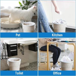 ถุงขยะขนาด 4 แกลลอน 100 ใบ สีขาว ถุงขยะขนาดเล็กสำหรับห้องน้ำ ไม่มีกลิ่นอับ ใช้ได้หลากหลาย - Product Image 6