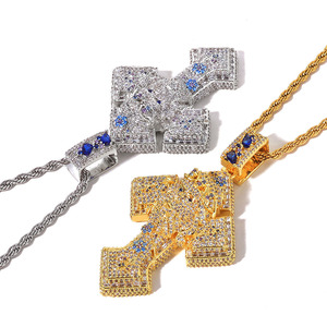 Iced Out 3D Layered Crucifix Pendant 925 Sterling <b>Silver</b> Moissanite VVS Holy <b>Charm</b> Hip Hop Bling GRA Certified Tester Verified - Product Image 1