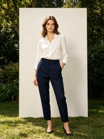 Nouveau pantalon tendance pour femme, style luxe discret, tenue décontractée élégante pour le bureau, pantalon tailleur uni, boutique