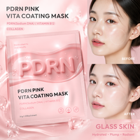 Sérum réparateur éclat OEM aux peptides roses, Vitamine B12, Masque visage coréen effet peau de verre, PDRN, ADN de saumon, Collagène, Kit de soins pour la peau