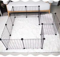 Enclos modulaire en fil métallique DIY pour animaux de compagnie, clôture portable pour petits animaux, idéal pour cochon d'Inde, lapin, chiot, usage intérieur, vente en gros