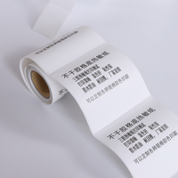 Étiquettes thermiques directes en gros, rouleaux d'autocollants à code-barres, autocollants adhésifs blancs vierges imprimés sur mesure pour étiquettes de marquage