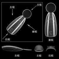 B3507 280 Pièces Formes d'extension d'ongles en V à rainures profondes avec échelle, moules à ongles en polygel cristal