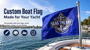 Drapeaux de bateau personnalisés, fanions nautiques personnalisés pour yachts et usage maritime - Product Image 3