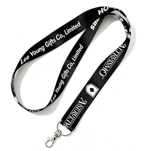 Custom Logo Thermal Transfer <b>Polyester</b> <b>Lanyard</b> Metal Claw Clasp ID Card Badge Holder Neck Strap for Name Tag Promotion - Product Image 1