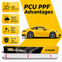 Film de protection de peinture PCU PPF auto-adhésif amovible de qualité supérieure, sans résidu, haute élasticité, film de protection de carrosserie de voiture TPU PPF