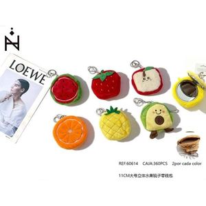 Portachiavi 3D a Forma di Frutta con Specchio e Portamonete da 11 Cm, Accessorio di Moda - Product Image 1