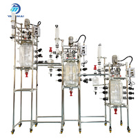 Réacteur en verre à débordement de 50 L avec moteur automatique pour réaction continue dans le traitement chimique à l'échelle pilote