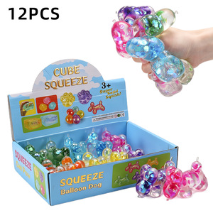 Nouvel arrivage : Lot de 12 jouets anti-stress rebondissants en forme de chien bulle, mignons, pour la décompression et la fête, idéal comme cadeau. - Product Image 1