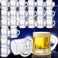 JUXINGDAZYF Chopes à bière en plastique 2 oz, 24 pièces, verres à shot à base épaisse pour fêtes, bière, whisky, tequila, vodka
