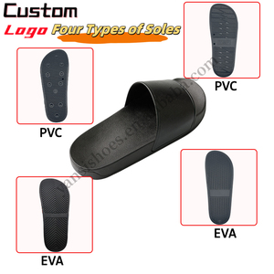 Bedroom Slippers with Custom Logo for Woman Custom <strong>Velcro</strong> Upper Slides Slippers for <strong>Men</strong> Custom <strong>Men's</strong> <strong>Shoes</strong> for Own Logo - Product Image 3