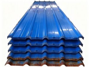 Tôles d'acier galvanisé prépeintes conformes à la norme ASTM, laminées à froid, ondulées, pour <span class=keywords><strong>toiture</strong></span> et <span class=keywords><strong>bardage</strong></span>, découpe, pliage, soudage, anti-corrosion - Product Image 1