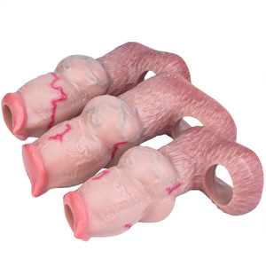 Manchon de pénis FAAK Big Girth, préservatif épais avec anneau anti-chute, jouets sexuels pour couples, stimulation, amélioration sexuelle pour hommes - Product Image 5