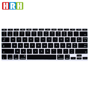 Protecteur de couverture de clavier azerty de couleur douce en Silicone français étanche pour Mac Book Air 11.6 pouces <span class=keywords><strong>A1465</strong></span> - Product Image 1