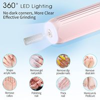 Kit de manucure et pédicure personnalisé en usine, perceuse à ongles électrique sans fil rechargeable à 3 vitesses pour soins des mains et des pieds