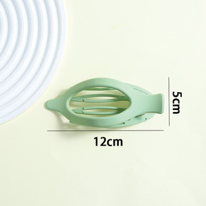 Venta al por mayor de pinzas de pelo francés de color sólido esmerilado Durable antideslizante de plástico pico de pato y pinza de tiburón para las mujeres - Product Image 6