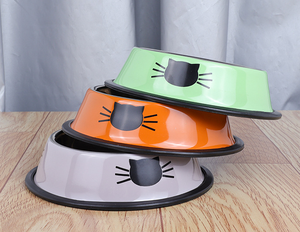 Ciotola per animali domestici in acciaio inossidabile all'ingrosso antiscivolo e Anti ribaltamento stampa ciotola per cani in acciaio a colori Logo stampabile personalizzabile - Product Image 3