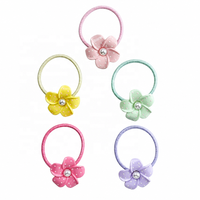 Daou – Nouveaux petits élastiques fins de 6 cm avec fleurs, couleurs unies personnalisées, colorés, très élastiques et durables, accessoires capillaires pour femmes et filles
