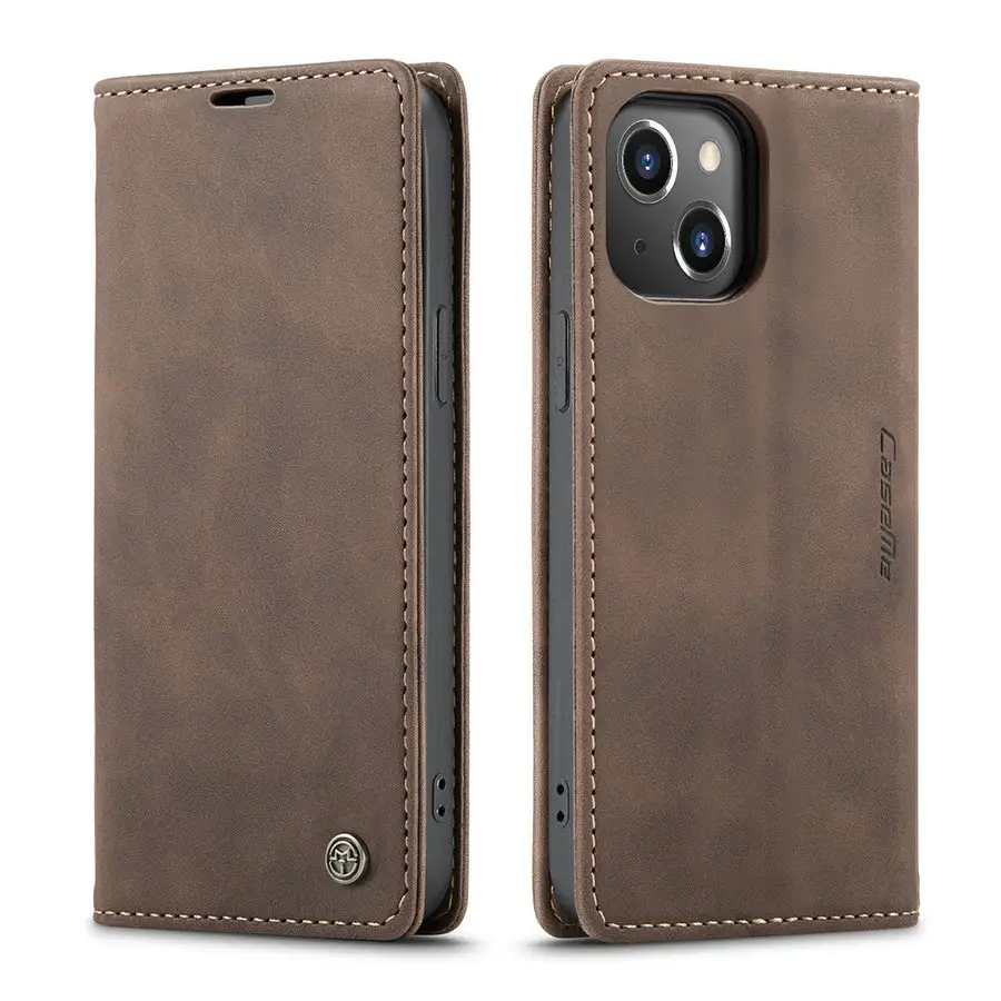 CaseMe Magnetic Tự Động Đóng Điện Thoại Di Động Phụ Kiện Cho iPhone 13 Wallet Trường Hợp Da Cho iPhone 14 Silicon Trường Hợp Với Lật