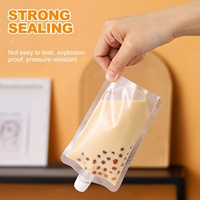 MorSun 100pcs pochette de liqueur en plastique avec bec sauce tomate buse d'aspiration sac ail haché emballage conteneur