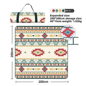 Tapis de pique-nique Oxford imperméable à ultrasons de style ethnique épaissi et étanche à l'humidité pour le camping en plein air lavable en machine - Product Image 3