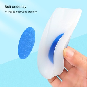 Talon Pad <span class=keywords><strong>Silicone</strong></span> Blanc Laiteux Sport Absorption Des Chocs Hauteur Intérieure Semelle En Forme De U PU Demi-Taille - Product Image 3