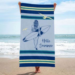 27" X 54" Microfiber Pool Thin Towel Oversized Big <b>Extra</b> <b>Large</b> Sand Free Towels Quick Dry Travel Camping Beach Gift - Product Image 1