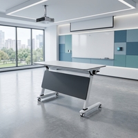 Büro-Klapptisch für Schulungen, Tragbarer Falttisch mit Rollen, Höhenverstellbar, Holz-Besprechungstisch-Set, Möbel nach Maß