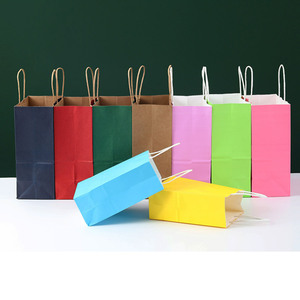 <span class=keywords><strong>Bolsa</strong></span> de regalo de papel personalizada con asas, <span class=keywords><strong>bolsa</strong></span> de papel, bolsas de agradecimiento para boutique, bolsas personalizadas de papel Kraft Al Por Mayor - Product Image 5