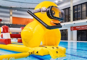 Toboggan aquatique gonflable sur le thème du petit canard jaune, pour l'intérieur et l'extérieur, parc aquatique pour enfants, parcours d'obstacles pour le carnaval d'<span class=keywords><strong>été</strong></span> - Product Image 3