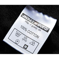 Étiquettes textiles tissées colorées personnalisées avec étiquette pliée pour l'emballage des vêtements