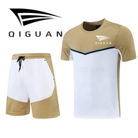 Jersey Sepak Bola 26-27, Perlengkapan Tim Latihan Pertandingan, Peralatan Olahraga Sepak Bola, Jersey Sepak Bola Lengan Pendek Bermotif